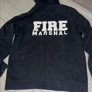 Black Fire Marshal Hoodie size Large